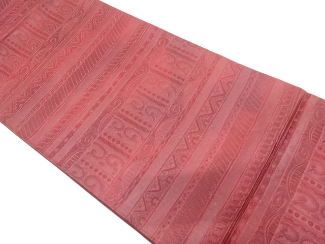 JAPANESE KIMONO / ANTIQUE FUKURO OBI / SILK / WOVEN SARASA PATTERN